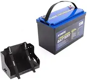 Kings 12V 120Ah Deep Cycle Lithium LiFePO4 Battery + Battery Tray Standard