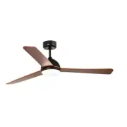 Energy saving Ceiling Fan With LED Light and Remote Control Grid Black 132 CM