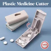 2x Pill Cutter Box Medicine Box Tablet Pill Splitter Grinder Crusher StorageCase
