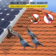 30m Solar Panel Bird Proofing KIT Coated Steel Wire Mesh 100 pcs Fasteners