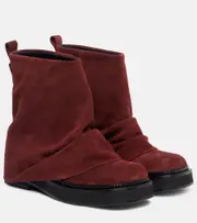 [The Attico] The Attico Mini Robin suede combat boots AU 11 burgundy
