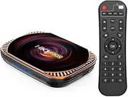 CHROX Android TV Box 11.0, HK1 RBOX X4TV Box 4K/8K 4GB RAM 128GB ROM, Android Box WiFi 6 with S905X4 CPU 3D 2.4G/5G WiFi Bluetooth 5.0 USB 3.0 Android TV Boxes,4gb+128gb