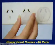 48 Pack Power Point Safety Plugs / Covers - prevents kids inserting objects