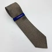 CROFT & BARROW Taupe Dot Print Silk Tie - NWT