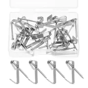 40 Pcs Picture Hangers, 10lb Picture Hooks(20 Hangers + 20 Nails), Silver