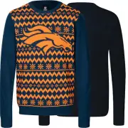 NFL Ugly Sweater Denver Broncos Jumper Christmas Big Logo 2-Color Xmas