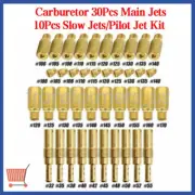 Carburetor 10Pc Slow Jets/Pilot Jet Kit+30Pc Main Jets For PWK Keihin OKO Carbs