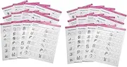 BIUDECO Nail Art Learning Book 2 Packs 12 Sheets/pack White Manicure Training Supplies