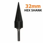High Speed Screw-Splitting Cone Driver 32mm Firewood Drill Bit Wood Log Splitter