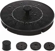 zolyet Solar Birdbath Fountain Pump 2.4W Floating Water Fountain Panel Kit for Bird Bath Small Pond Garden Patio and Lawn Black
