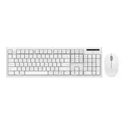 IK7500 2.4GHz Wireless Keyboard & Mouse Combo Set 104 Keys Ultra-thin Silent Keyboard 1600DPI IC Control Mouse with USB Receiver WHITE COLOR