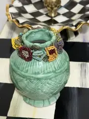 Mackenzie Childs Cakes & Flowers Botthe Vase Dahlia