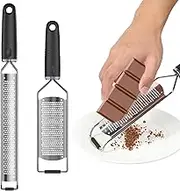 2Pcs Cheese Grater, Stainless Steel Grater with Non-Slip Handle, Versatile Cheese Shredder, Handled Grater for Food, Kitchen Grater for Different Food Cheese Vegetables