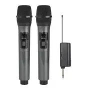 WN043 Microphone 2 Channels UHF Fixed Frequency Handheld Mic Karaoke7041