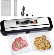 [Inkbird] PowerVac Vacuum Sealer Machine 6-In-1 with Plus/ Dry/ Moist/ Vac Modes,Food Vacuum Air Sealing Machine for Food Storage, Sealer Bag*5, Bag Roll*1 & Air Suction Hose*1