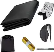 Blind Screens,Dark Window Shades for Home | Room Darkening Curtains, 420D Oxford Roller Blind for Heat Control in Bedroom, TV & Children's Room