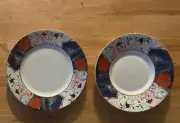 SET OF 4 LIMOGES CERALENE A.RAYNAUD JARDIN DE PRINTEMPS, TEA, SAUCERS