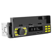 Single 1 Din Car Radio MP3 Player Bluetooth FM AUX USB Stereo With Phone Holder