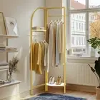 90°-180° Unfold Corner Clothes Rack Living Room Entryway Bedroom Coats Storage