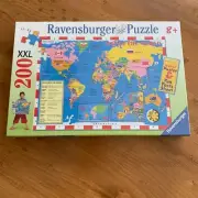"MAP OF THE WORLD" 200 XXL PUZZLE BY RAVENSBURGER - BRAND NEW SEALED