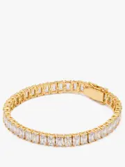 Rainbow Joy Baguette Tennis Bracelet