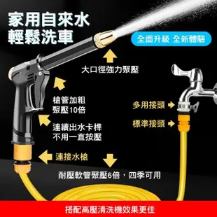 【工具網】洗車噴槍 洗車水槍 洗車噴水槍 高壓水槍 噴水槍 水管噴頭 強力噴水槍 10米管(180-HPWH10)