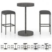 Garden Bar Set w/Cushions Poly Rattan Patio Multi Colours 3/5 Piece vidaXL