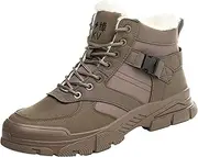 [ZHENSI] Steel Toe Cap Trainers for Men Winter Safety Work Boots Warm Lightweight Construction Industrial Boots