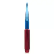Anti-Theft Anodized Red & Blue Billet Bullet Stubby Short 9" Antenna For Jeep (for: Jeep)