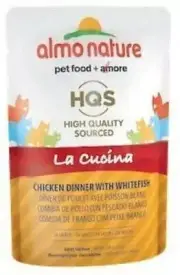 46246 Almo Nature USA HQS La Cucina Pouch Chicken with Whitefish Surimi in Gravy