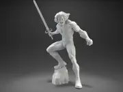 Thundercats Lion Man Resin Figure Model 3D printing Kit Unpainted Unassembled GK