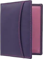[Mala Leather] Odyssey Soft Leather Travel Pass/Oyster Card Holder 555_14, Purple, One Size