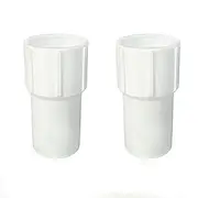 2 Pack 1-1/2 Inch Pool Vacuum Hose Cuff Hose Threaded Cuff Repair Cracked Hose Ends - Connect Vacuum Head ,Pool Cleaning Tools Accessories Spiral-Wound Vacuum Hoses,for Pool Cleaning (White)