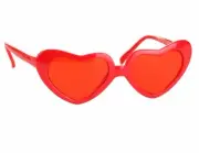 Retro 80s Red Heart Shaped Lens Sunglasses Glasses Lolita Lenses Sweet Valentine