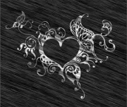 Wall Stencil Pattern Heart with butterflies Home Decor Art