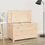 Classic Wooden Bench with Ample Storage 80x41x77 cm, Solid Pine Wood with Rustic Grain, Comfortable Backrest, Sturdy Frame, Perfect for Organizing Living or Entryway Space