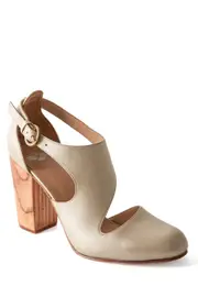 Fortress Luna Naya Asymmetric Cutout Pump in Champagne at Nordstrom, Size 36