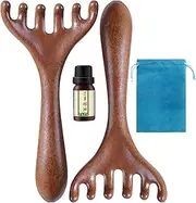Scalp Massage Comb | 2X Head Massage Combs,6-Claw Relax Tool, Wooden Head Brush for Men Women Neck Body Face Spa Home
