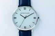 Maverick Banks Silver frame, Navy Band Mens Watch