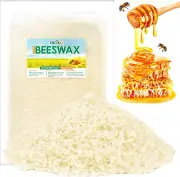 FROKO White Natural Beeswax Pellets 1LB, Organic Beeswax, Beeswax for Candle Mak