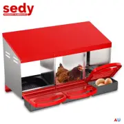 Chicken Hen Coop Hutch 3 Hole Inside Outside Roll Away Lay Egg Nesting Box Au