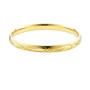 Zamel's 9ct Yellow Plated Silver Filled 65x8mm Engraved Bangle Jewellery