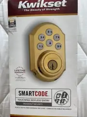 Kwikset 99100-004 910 Touchpad Electronic Deadbolt Z-Wave Brass