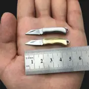 Brass Stainless Steel Foldable Mini Pocket Knife Keychain Key Ring Pendant Gift