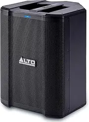 Alto Professional Busker 200W Portable PA Speaker System with Rechargeable Battery, Bluetooth, 3-Channel Mixer, Alesis FX, App Control, USB Charging