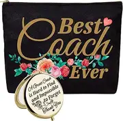 [LittleBlueDeer] Best Coach Gifts for Women,Best Coach Ever,Great Gifts for Coaches,Best Coach Ever Makeup Bag Mirror,Coach Gifts Ideas,Coach Gifts for Women,Appreciation Gifts for Coach,Thank You Gifts for Coaches