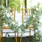 Garland Welcome Sign Fake Plant Artificial Flower Garland Rose Vine Home Decro