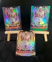MAHOMES 2020 Prizm Draft Picks Silver, Green & Blue Crusade Prizm Bundle #80