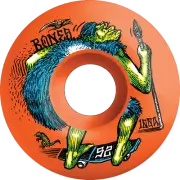 Bones 100's OG V4 Neonderthal 52mm 100a Orange Skateboard Wheels