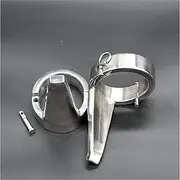SAHOOSAFETY Stainless Steel Heavy Lockable Foot Ankle Restraint System Sex Games Bondage Ankle Straps SM Sex Toys for Women Men(Male)